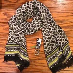 Vera Bradley Scarf and Loop Keychain in Fanfare